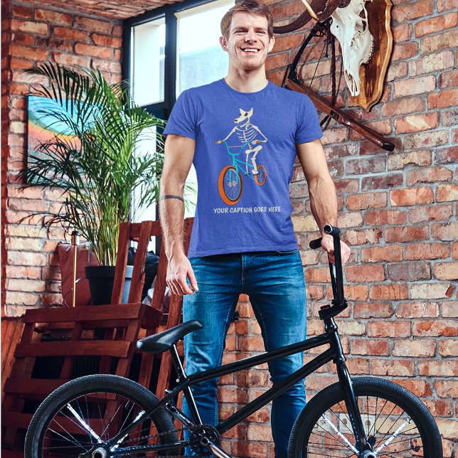 Camiseta Custom Caption Skeleton on a BMX Bike Graphic (Subido por el creador)
