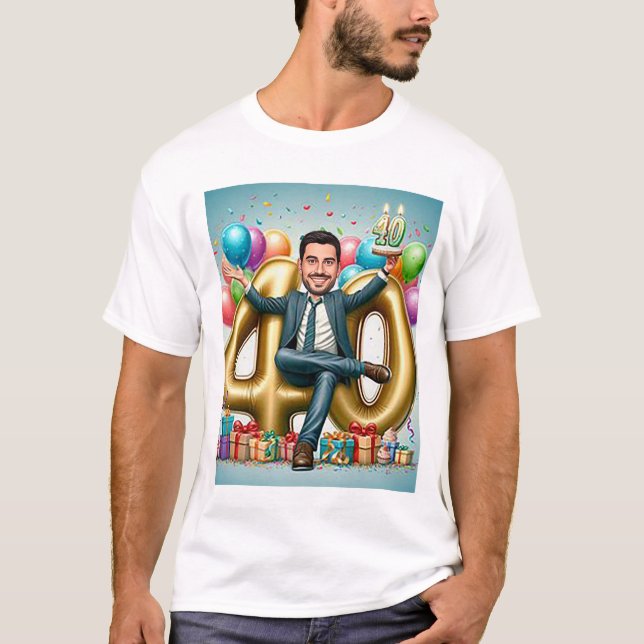 Camiseta "Custom caricature-Send your photo for design" (Anverso)