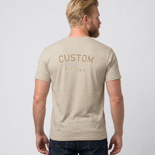 Camiseta Custom Colors College Letters Shirt - Athletic 