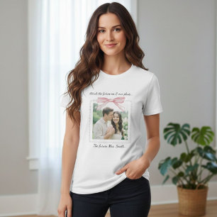 Camiseta Custom Coquette Engagement Photo Shirt 