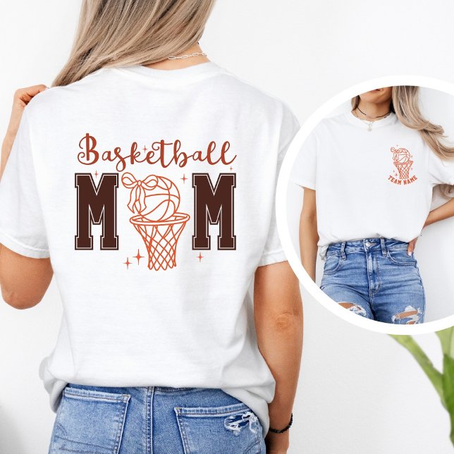 Camiseta Custom Cute Coquette Basketball Mom (Subido por el creador)