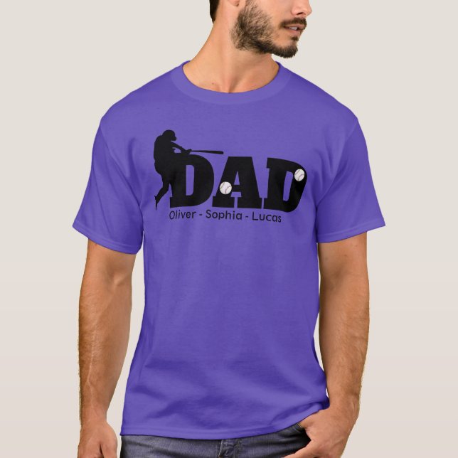Camiseta Custom Dad Baseball T-Shirt (Anverso)