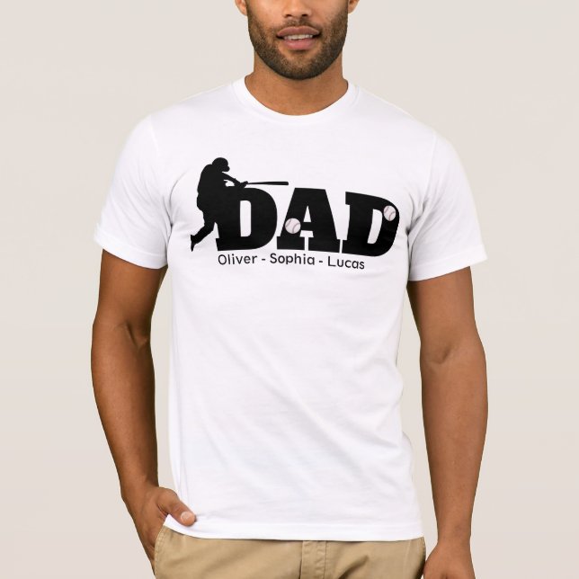 Camiseta Custom Dad Baseball T-Shirt (Anverso)