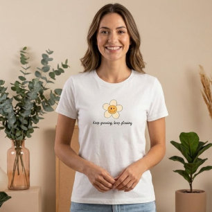 Camiseta Custom daisy smiley face t-shirt