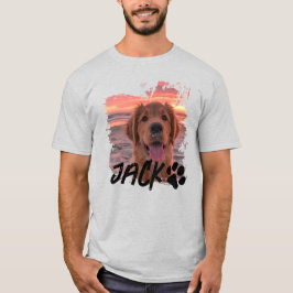 Camiseta Custom Dog Photo T-Shirt – Personalized Pet Name T
