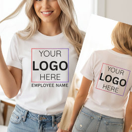 Camiseta Custom Employee Name Logo| Personalized Staff 