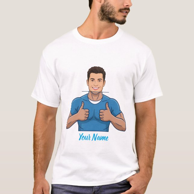 Camiseta Custom Face & Name T-shirt - Personalized Gift (Anverso)
