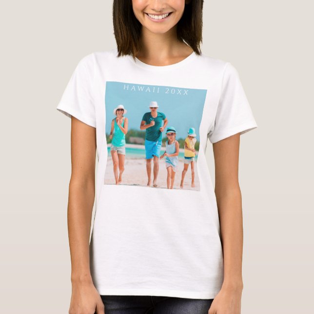 Camiseta Custom Family Vacation Photo (Anverso)