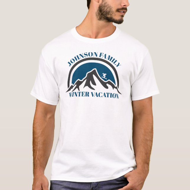Camiseta Custom Family Winter Vacation T-Shirt (Anverso)