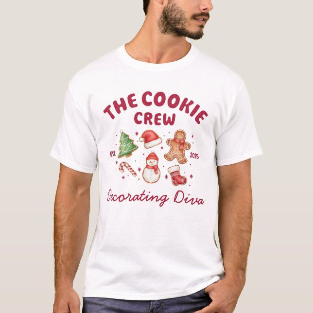 Camiseta Custom Funny Cookie Crew Christmas Matching Family (Anverso)