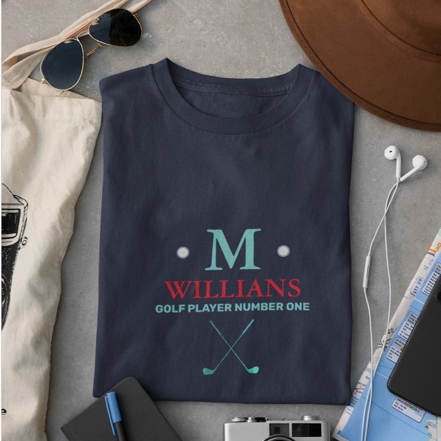 Camiseta custom golfer monogram . tee with name (Subido por el creador)