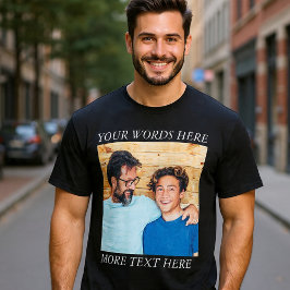 Camiseta Custom Image and Text Tee, Create Your Own 