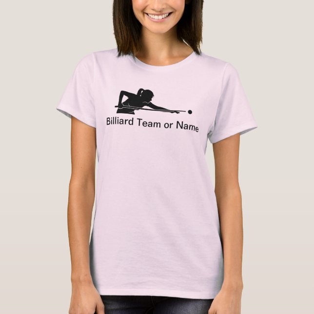 Camiseta Custom Ladies Billiards Pool League Team Tshirts (Anverso)