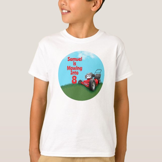 Camiseta Custom Lawn Mower Kid's Birthday (Anverso)