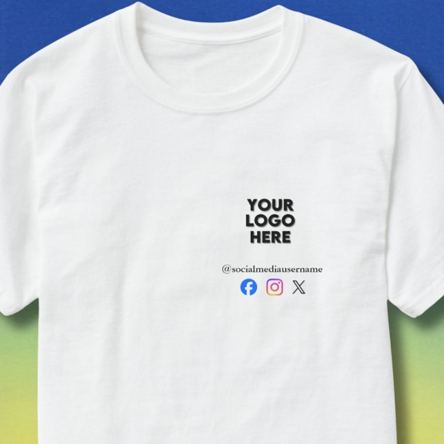 Camiseta *Custom Logo and Social Media Business (Subido por el creador)