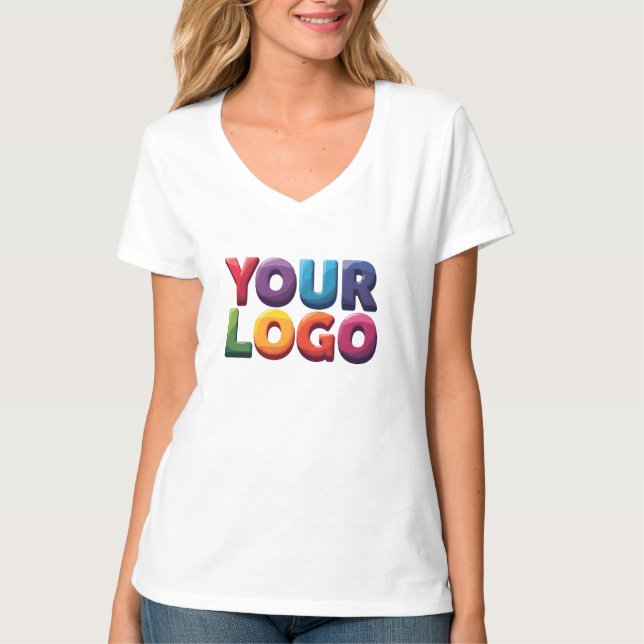 Camiseta Custom Logo|Upload Your Logo | Business & Brand  (Anverso)