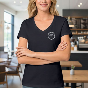 Camiseta Custom Logo V-Neck T-shirt – Personalized Company 