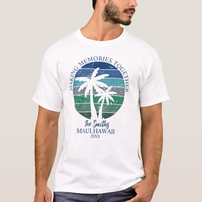 Camiseta  Custom Maui Hawaii family Men's Basic T-Shirt (Anverso)