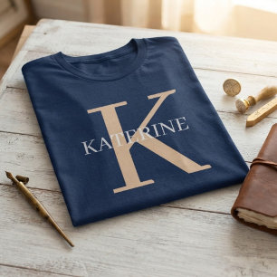 Camiseta Custom Monogram Personalized Initial Name