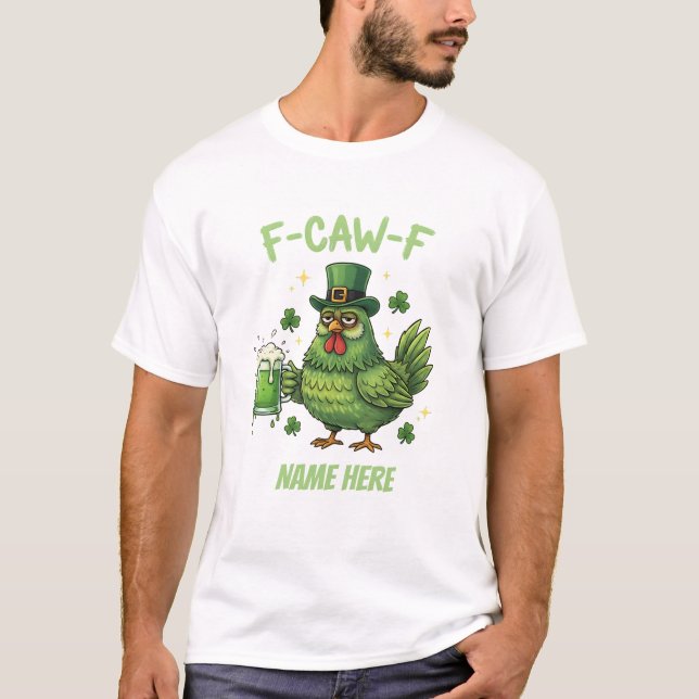 Camiseta Custom Name St Patrick's Day Chicken Shirt Funny (Anverso)