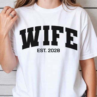 Camiseta Custom Newlyweds Matching Shirt, Wife Husband Gift