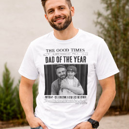 Camiseta Custom Newspaper Shirt, Dad of the Year Gift, Dad