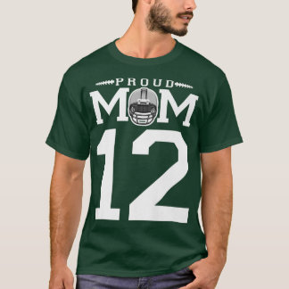 Camiseta Custom Number 12 Proud Football Mom Personalized F