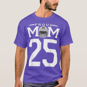 Camiseta Custom Number 25 Proud Football Mom Personalized F