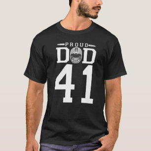 Camiseta Custom Number 41 Proud Football Dad Personalized F