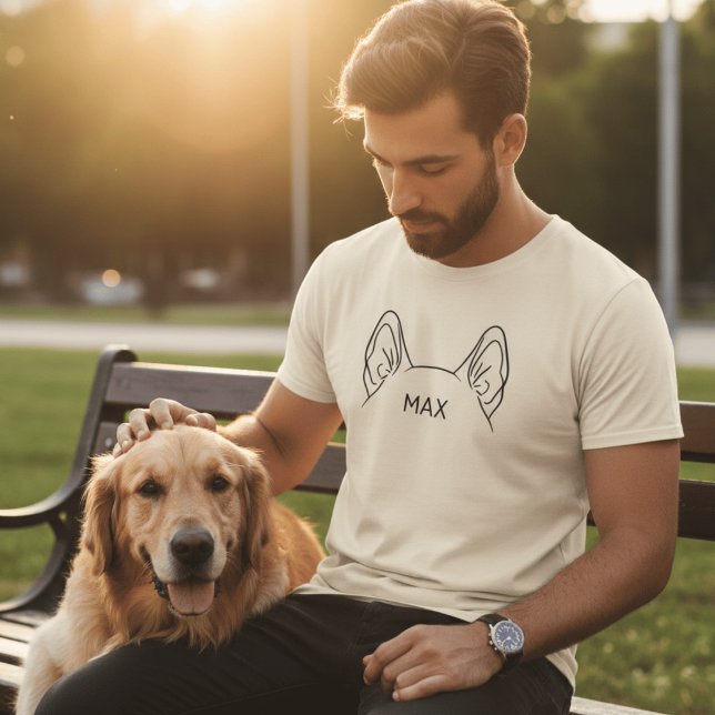 Camiseta Custom Pet Ear Name Shirt - Minimalist Dog Mom Gif (Subido por el creador)
