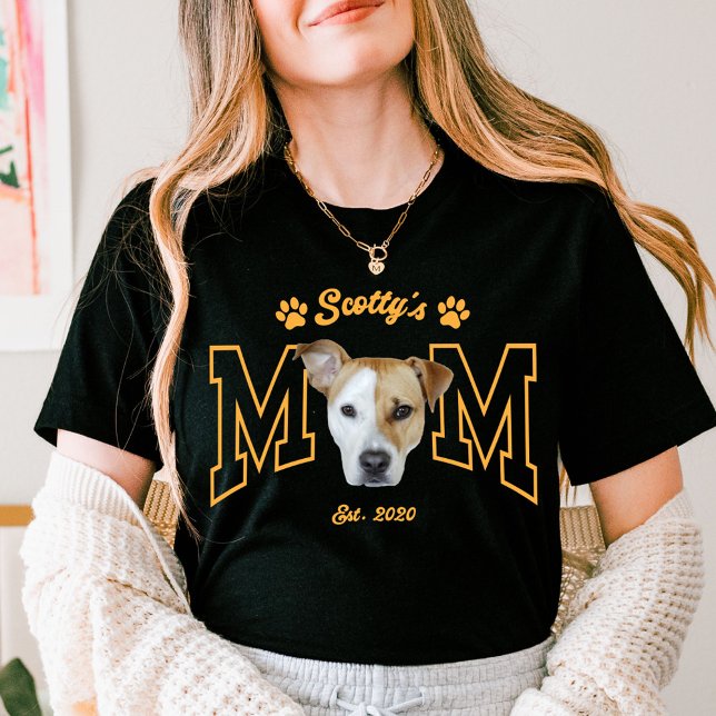 Camiseta Custom Pet Photo Face for Dog Mom Cat Mom (Subido por el creador)