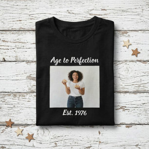Camiseta Custom Photo 50th Birthday Shirt, 1976 Vintage
