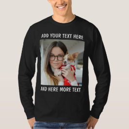Camiseta Custom Photo and Text Longsleeve T-Shirt