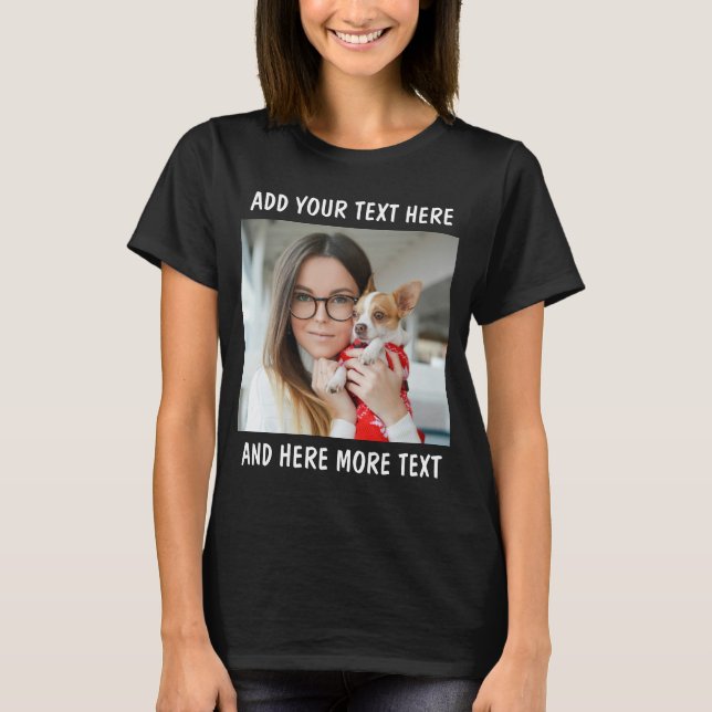 Camiseta Custom Photo and Text Women (Anverso)