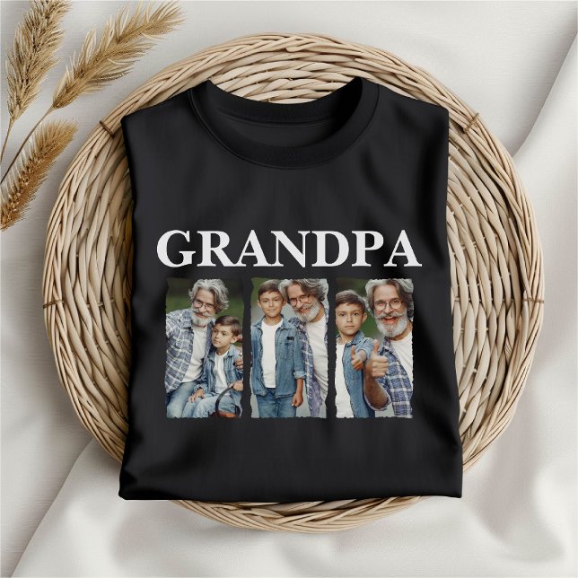 Camiseta Custom Photo Collage Grandpa – Personalized Gift (Subido por el creador)