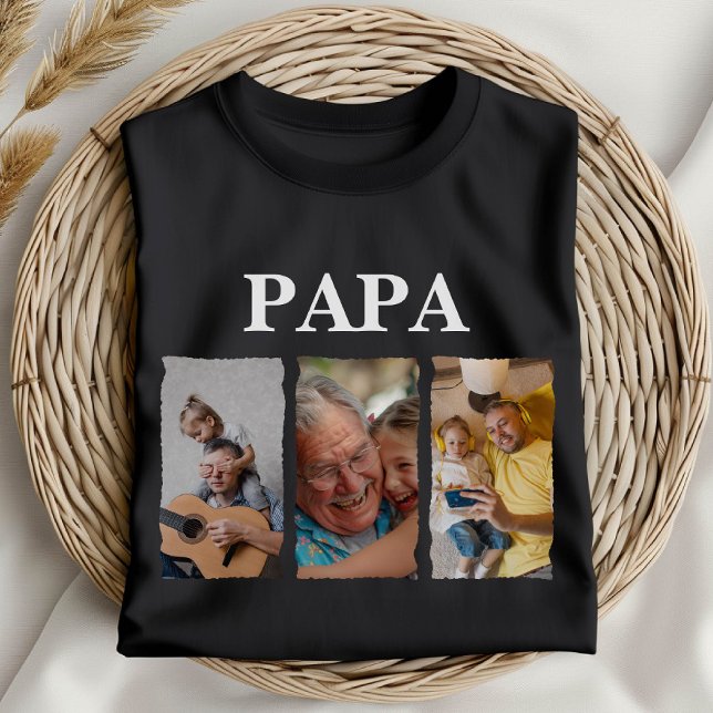 Camiseta Custom Photo Collage Papa – Personalized Gift (Subido por el creador)