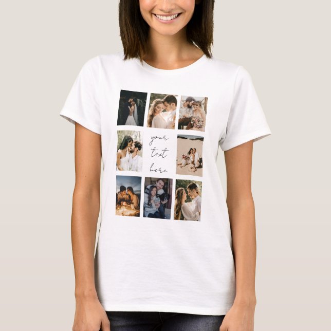 Camiseta Custom Photo Collage Personalized Picture Family (Anverso)
