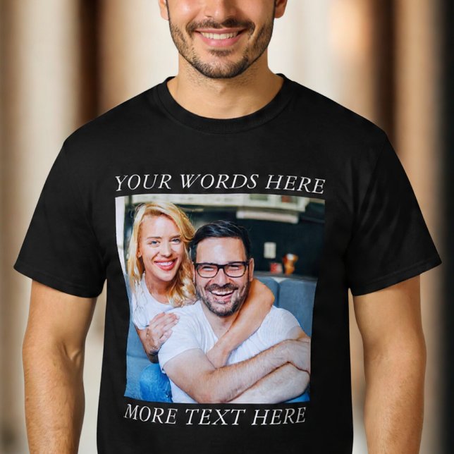 Camiseta Custom Photo & Personalized Text Graphic Tee (Subido por el creador)