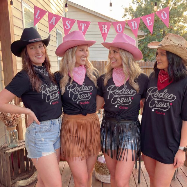 Camiseta Custom Pink Rodeo Crew Bachelorette Party (Subido por el creador)