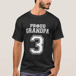 Camiseta Custom Proud Volleyball Grandpa Number 3 Personali