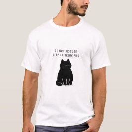 Camiseta Custom Quote Minimalist Black Cat Men’s T-Shirt