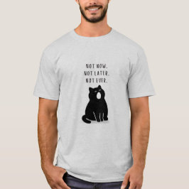 Camiseta Custom Quote Minimalist Cat Introvert Men’s
