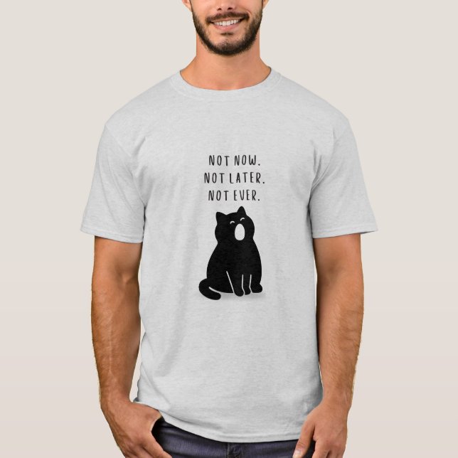 Camiseta Custom Quote Minimalist Cat Introvert Men’s (Anverso)