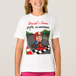 Camiseta Custom Race Car Driver's Crew 1st Birthday