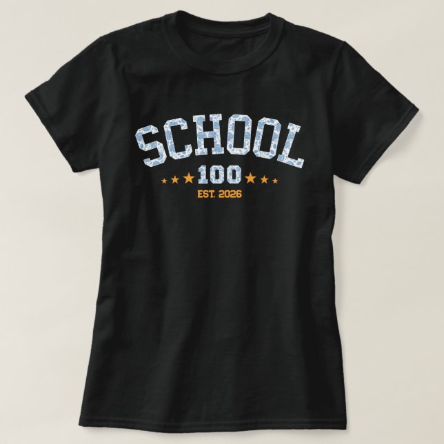 Camiseta Custom Senior Class Of 2026 Graduation Blue Floral (Diseño del anverso)