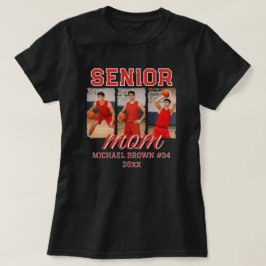 Camiseta Custom Senior Mom Graduation Photo & Name