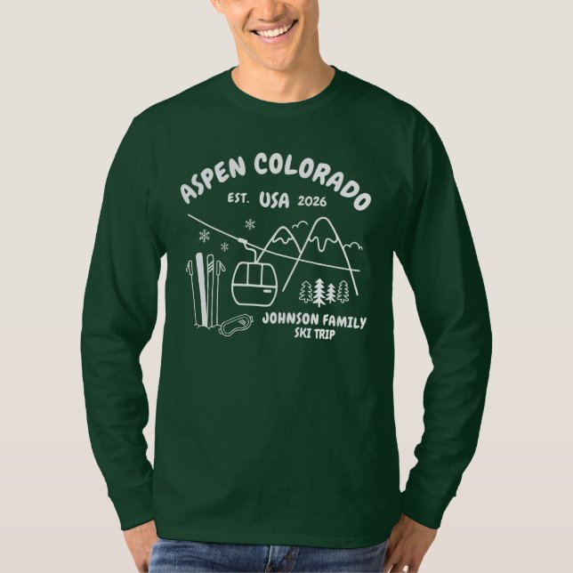 Camiseta Custom Ski Trip Family Friends Group Matching (Anverso)