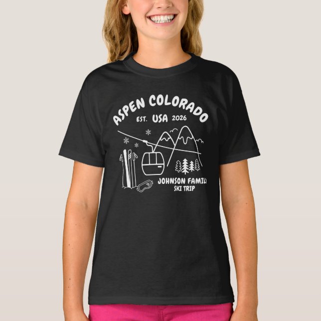 Camiseta Custom Ski Trip Family Friends Group Matching (Anverso)