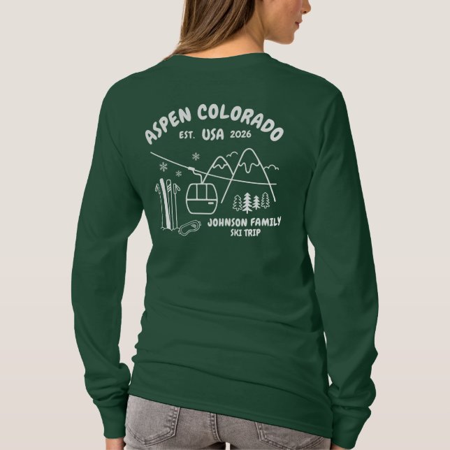 Camiseta Custom Ski Trip Family Friends Group Matching (Reverso)