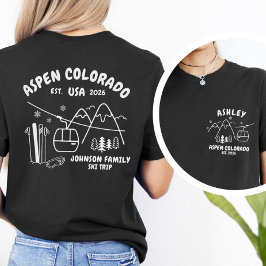 Camiseta Custom Ski Trip Family Friends Group Matching